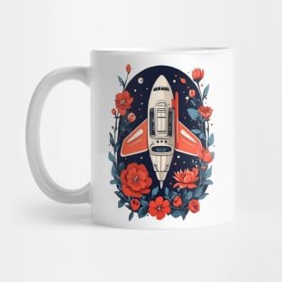 Floral Space Ship by Akbaly Mug